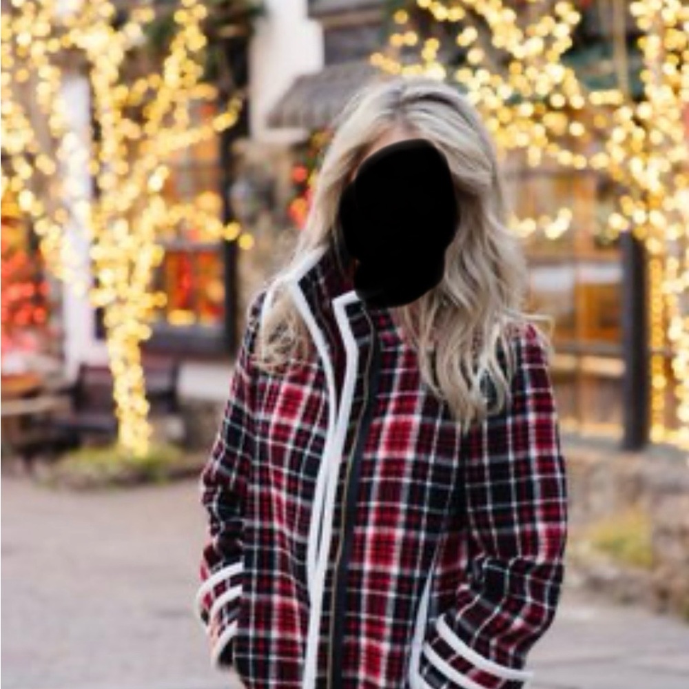 BRAND NEW JCrew Collection car coat in winter plaid Italian stadium-cloth wool. - Picture 4 of 16